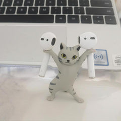 Enchanted Dancing Cat Pen Holder Desktop Ornament