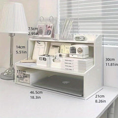 Double Layer Desktop Rack for Office and Dorm Storage