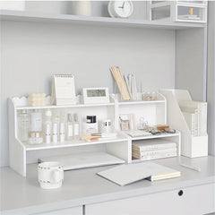Double Layer Desktop Rack for Office and Dorm Storage