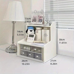 Double Layer Desktop Rack for Office and Dorm Storage