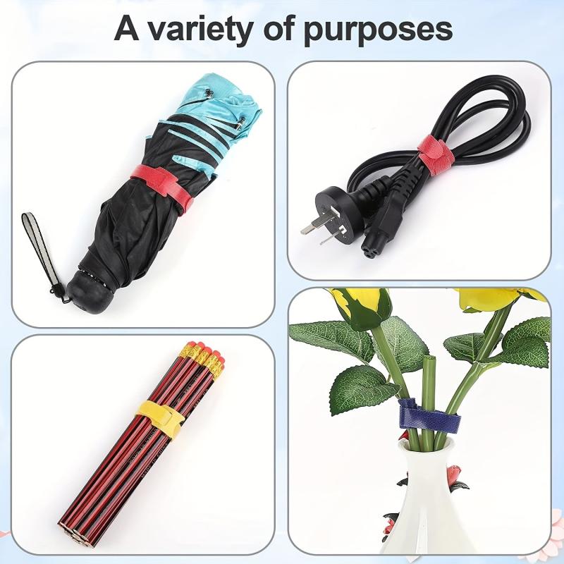 15 24 Cm 50pcs Reusable Cable Ties Hook Loop Cable Straps Cord Organizer Ties