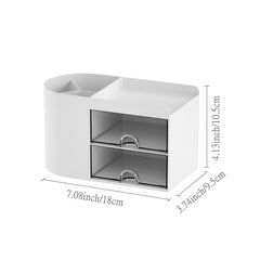 Large Capacity Pencil Holder Transparent Drawer Storage Box