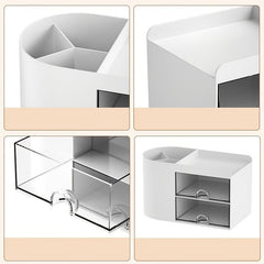 Large Capacity Pencil Holder Transparent Drawer Storage Box