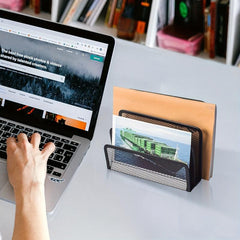 Metal Mesh Desk Mail Organizer Letter Sorter File Holder for Desktop
