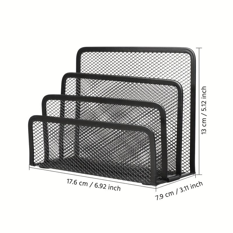 Metal Mesh Desk Mail Organizer Letter Sorter File Holder for Desktop