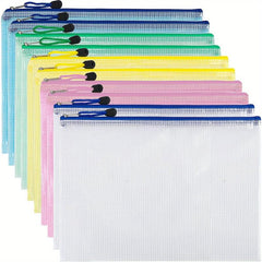 10PCS Zipper Pockets for Sorting & Storage A4 Size