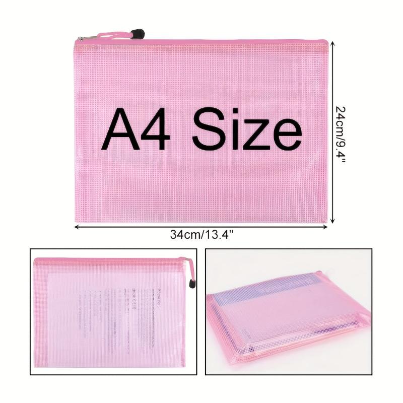 10PCS Zipper Pockets for Sorting & Storage A4 Size