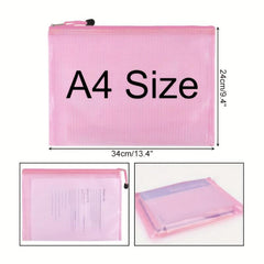 10PCS Zipper Pockets for Sorting & Storage A4 Size