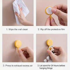 10pcs Waterproof Adhesive Wall Hooks Coat Hangers Towel Hook