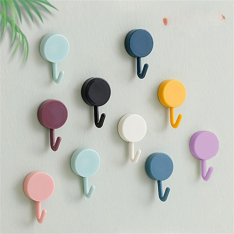 10pcs Waterproof Adhesive Wall Hooks Coat Hangers Towel Hook