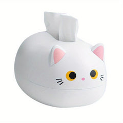 Cartoon Cat Tissue Box Holder for Home Car Office - Cute Cat Napkin Storage Box