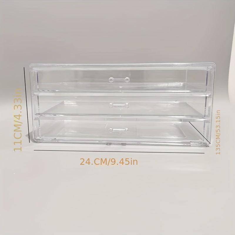 Transparent Pen Container Drawer Storage Box Large Capacity Pencil Storage Box