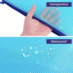 10pcs Multicolor Mesh Waterproof Zipper File Bags for Documents & Envelopes