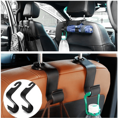 2pcs Car Back Seat Hook Rear Headrest Organizer Hanger Storage Hook