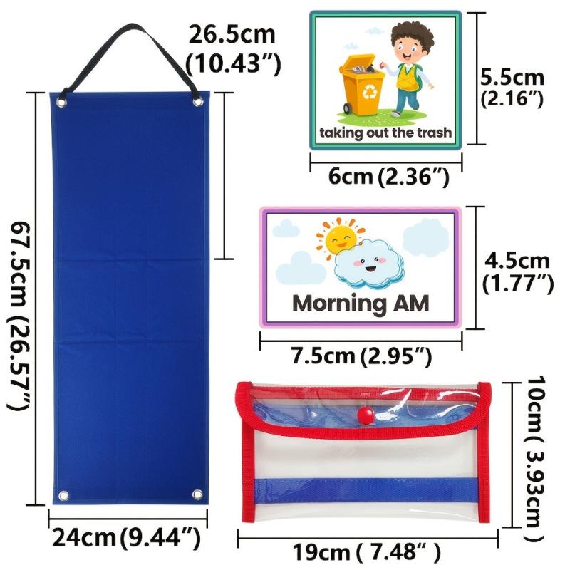Visual Schedule Chart Daily Routine Cards 70pcs for Home School Chores Outings
