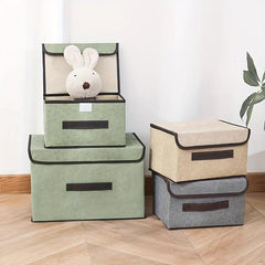 Non-woven Folding Storage Box Clothing Toy Storage Basket
