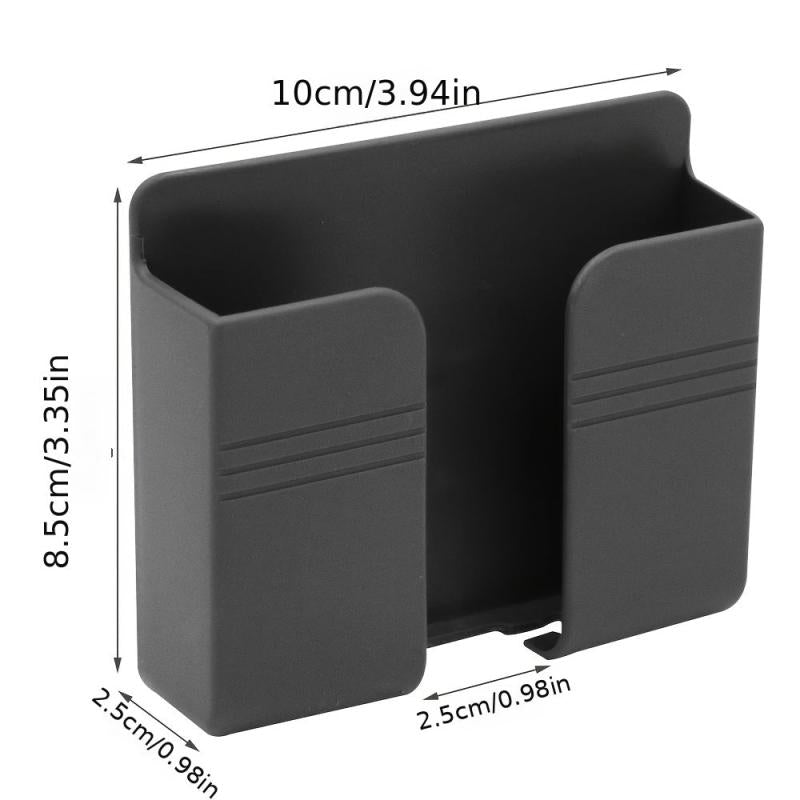 Wall Mounted Phone Charging Bracket Remote Control Storage Box