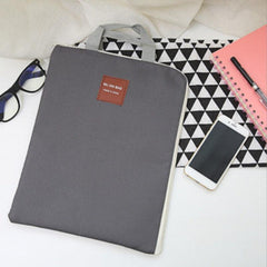 Canvas Zipper Pouch A4 Document Bag Large Capacity Business Briefcase