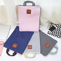 Canvas Zipper Pouch A4 Document Bag Large Capacity Business Briefcase