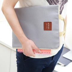 Canvas Zipper Pouch A4 Document Bag Large Capacity Business Briefcase