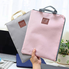 Canvas Zipper Pouch A4 Document Bag Large Capacity Business Briefcase