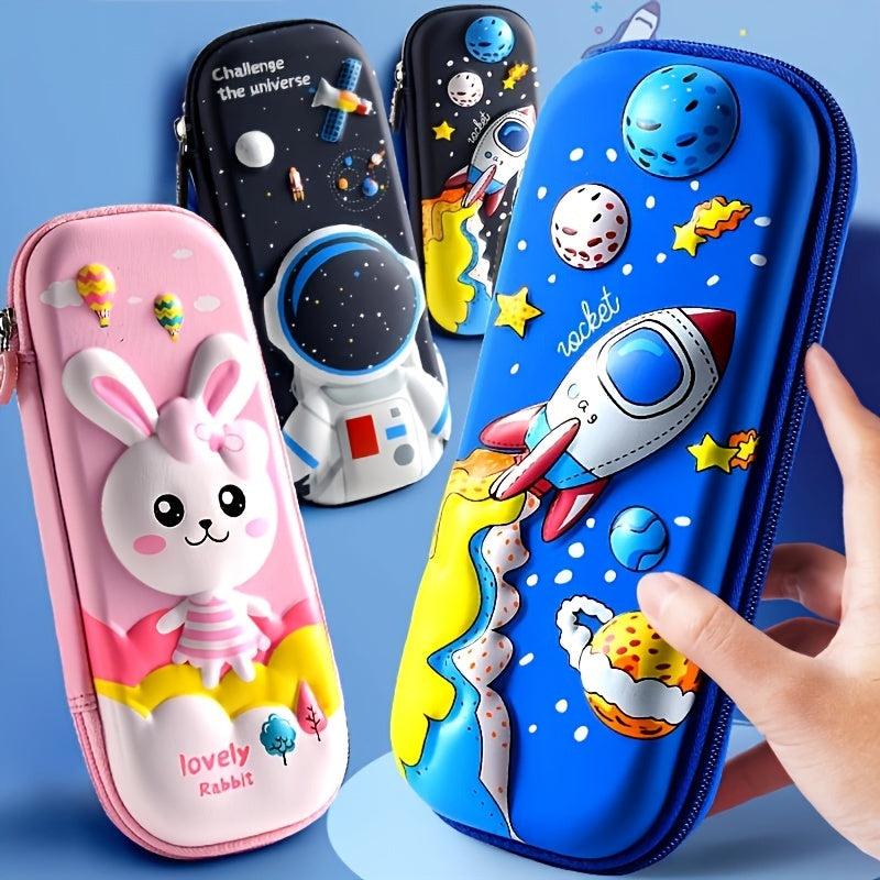 School Pencil Case Cartoon Pen Holder Waterproof Large Capacity Stationery Box