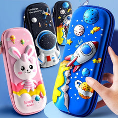 School Pencil Case Cartoon Pen Holder Waterproof Large Capacity Stationery Box