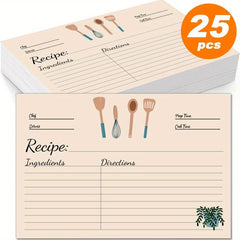 50pcs Double Sided 4x6in Kitchen Recipe Cards Bridal Shower