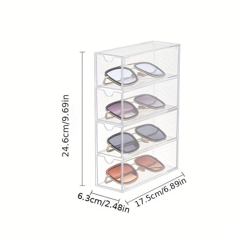 Clear Eyeglasses Storage Box Acrylic Glasses Storage Rack Organizer Case