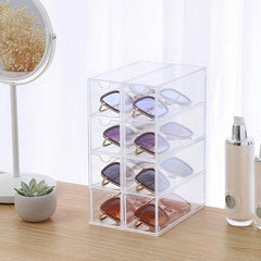 Clear Eyeglasses Storage Box Acrylic Glasses Storage Rack Organizer Case