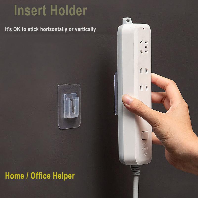 Double Sided Wall Mounted Wire Storage Rack Socket Bracket Kitchen Bathroom