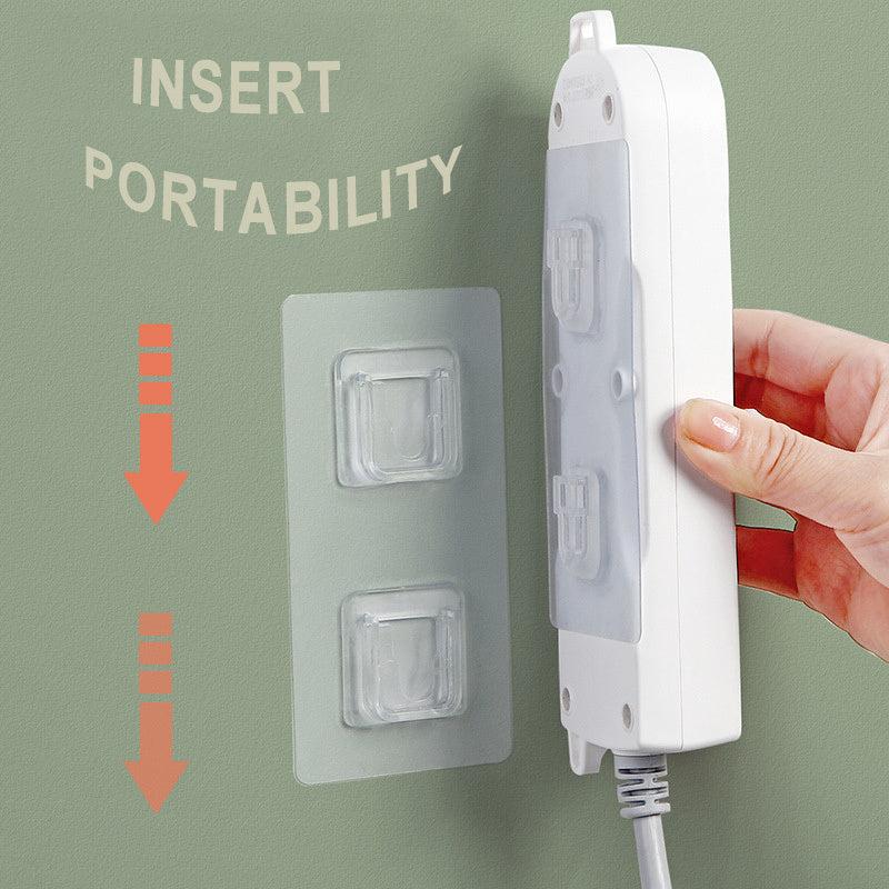 Double Sided Wall Mounted Wire Storage Rack Socket Bracket Kitchen Bathroom