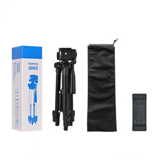 Portable Vlog Tripod for Smartphone Camera with Phone Mount Microphone LED Light