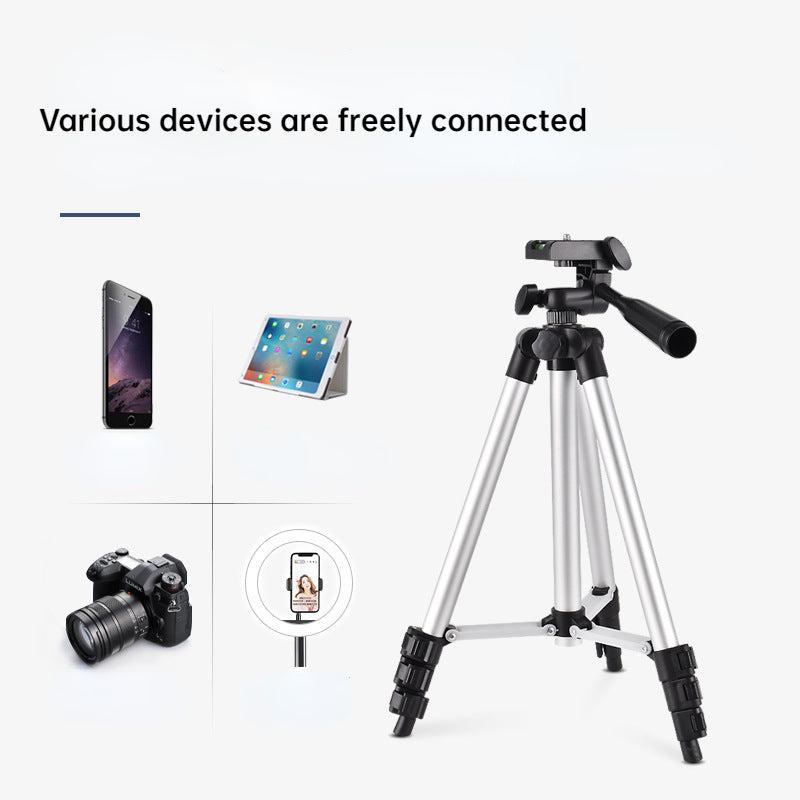 Portable Vlog Tripod for Smartphone Camera with Phone Mount Microphone LED Light