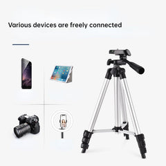 Portable Vlog Tripod for Smartphone Camera with Phone Mount Microphone LED Light
