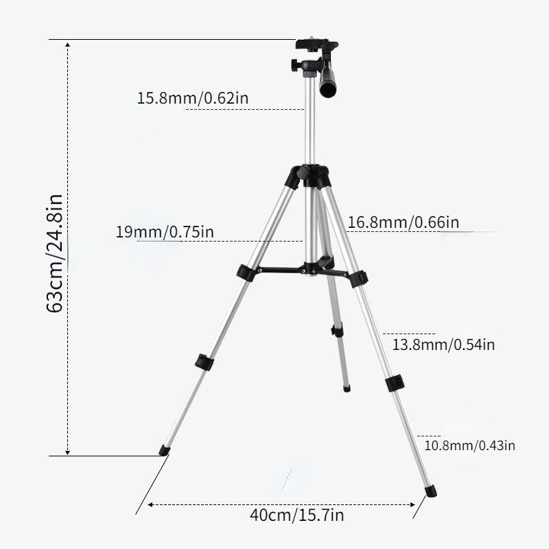 Portable Vlog Tripod for Smartphone Camera with Phone Mount Microphone LED Light