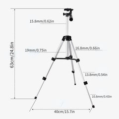 Portable Vlog Tripod for Smartphone Camera with Phone Mount Microphone LED Light