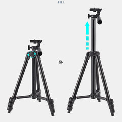 Portable Vlog Tripod for Smartphone Camera with Phone Mount Microphone LED Light