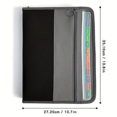 13 Pocket Expanding File Folder Zipper Closure & Colorful Tabs