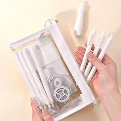 Large Capacity Transparent Triangle Pencil Case