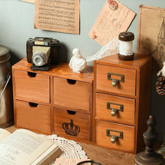 3 Drawers Apothecary Cabinet Rack Desktop Storage Drawer