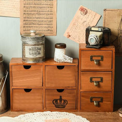 3 Drawers Apothecary Cabinet Rack Desktop Storage Drawer
