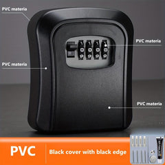 Key Lock Box Wall Mounted Waterproof Key Storage Lock Box For Outdoor & Indoor