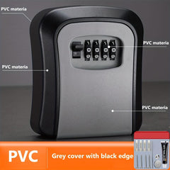 Key Lock Box Wall Mounted Waterproof Key Storage Lock Box For Outdoor & Indoor
