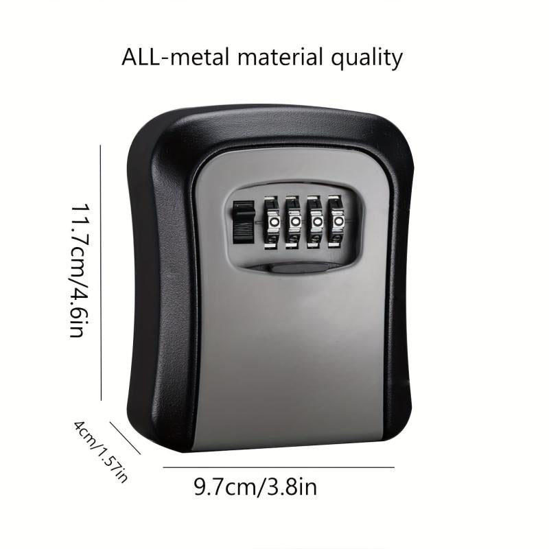 Key Lock Box Wall Mounted Waterproof Key Storage Lock Box For Outdoor & Indoor