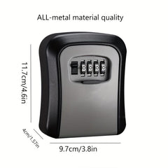 Key Lock Box Wall Mounted Waterproof Key Storage Lock Box For Outdoor & Indoor
