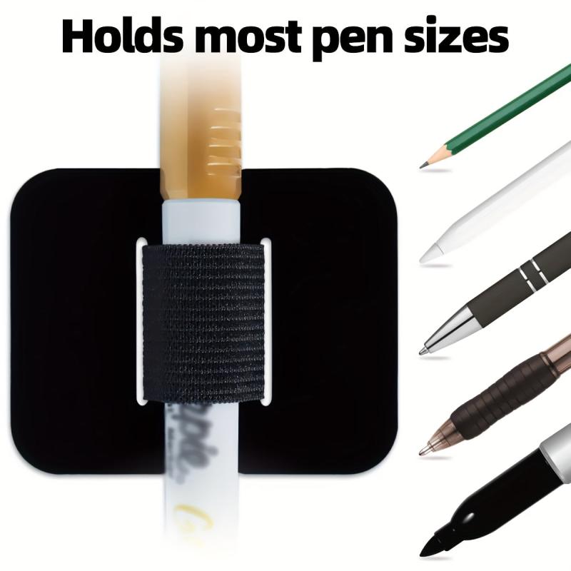 Pen Loop Holder Adhesive PU Leather Elastic Band For Notebooks Journals