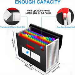 12-24 Pocket Expanding File Folder Organizer