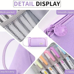 Handheld Pencil Pouch Pen Bag Stationery Storage for Office College Adults