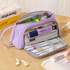 Handheld Pencil Pouch Pen Bag Stationery Storage for Office College Adults